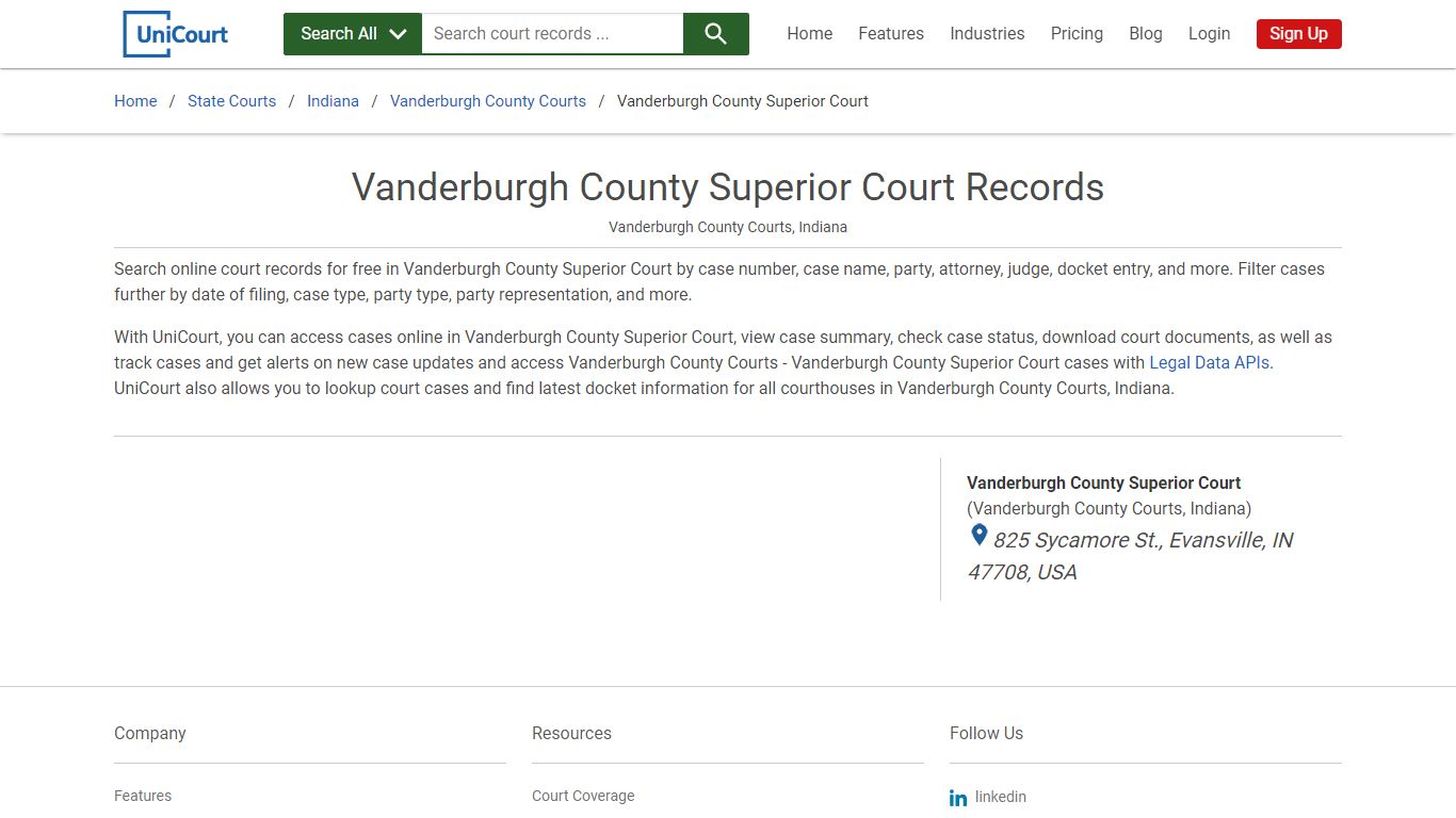Vanderburgh County Superior Court Records | Vanderburgh ...
